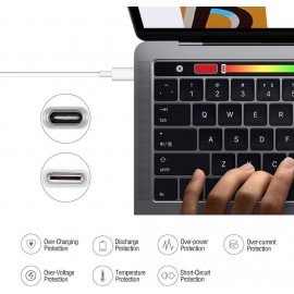 Chargeur Mac Book Pro USB C 61W 2016-2019  tablettes et Smartphones avec Ports de Type C