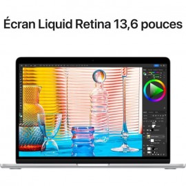 Apple MacBook Air Ordinateur portable 34,5 cm (13.6") Apple M M2 8 Go 256 Go SSD Wi-Fi 6 (802.11ax) macOS Monterey Argent