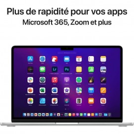 Apple MacBook Air Ordinateur portable 34,5 cm (13.6") Apple M M2 8 Go 256 Go SSD Wi-Fi 6 (802.11ax) macOS Monterey Argent