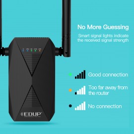 Amplificateur WiFi sans Fil Puissant – Repeteur 1200mbps 5Ghz et 2.4Ghz, WiFi Extender le Signal Couvre jusqu’à 140 m²
